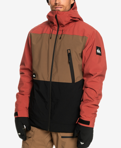 Quiksilver Qs Giacca Snow Sycamore Jk Man Jacket Brick Red Size S Polyester