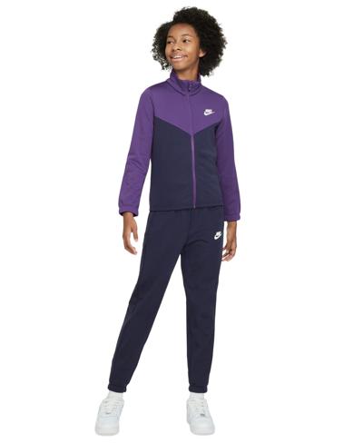 Nike Sportswear Big Kids Tracksuit, 2 Piece Set In Purple