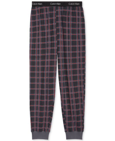 Calvin Klein Men's Scottish Plaid Holiday Lounge Pants In Scotch Plaid Charcoal Heather