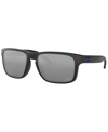 Oakley Nfl Collection Sunglasses, New England Patriots Oo9102 55 Holbrook In Buf Matte Black,prizm Black