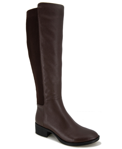 KENNETH COLE NEW YORK WOMEN'S LEVON WIDE SHAFT TALL KNEE HIGH BOOTS