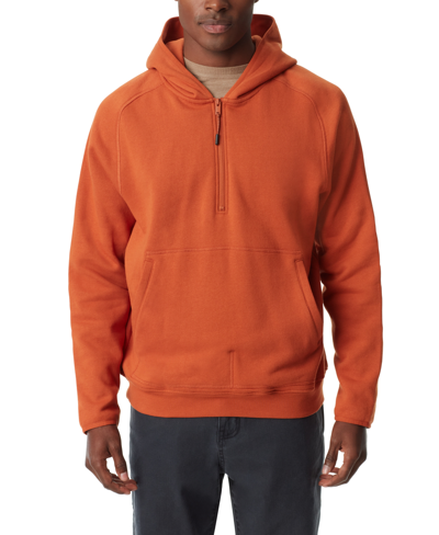 Bass Outdoor Men's Quarter-zip Long Sleeve Hoodie In Burnt Orange