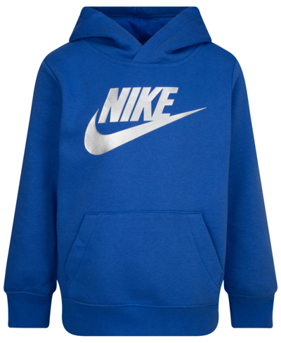 Nike Kids' Little Boys Metallic Gifting Hoodie In Signal Blue