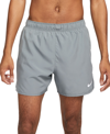 Nike Men's Challenger Dri-fit 5" Brief-lined Running Shorts In Smoke Grey