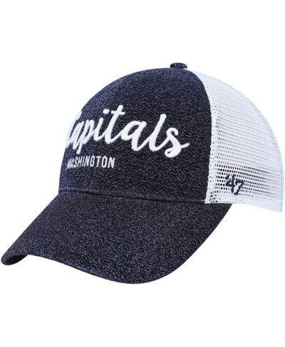 47 Brand Women's ' Navy, White Washington Capitals Encore Mvp Trucker Snapback Hat In Navy,white