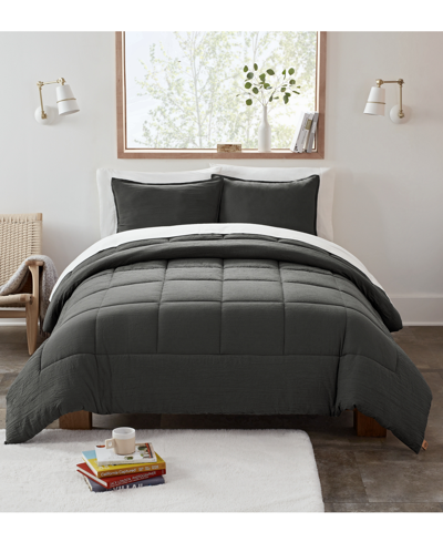 Ugg Devon Reversible Comforter Sets In Charcoal