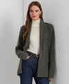 Ralph Lauren Double-breasted Knit Coat In Modern Grey Heather