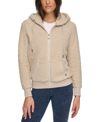 MARC NEW YORK ANDREW MARC SPORT WOMEN'S FAUX FUR ZIP UP HOODIE JACKET