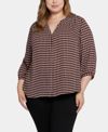 Nydj Semisheer Pintuck Blouse In Darby Peaks