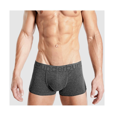Rounderbum Men's Padded Boxer Trunk In Heather Charcoal