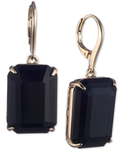 Ralph Lauren Stone Drop Earrings In Black