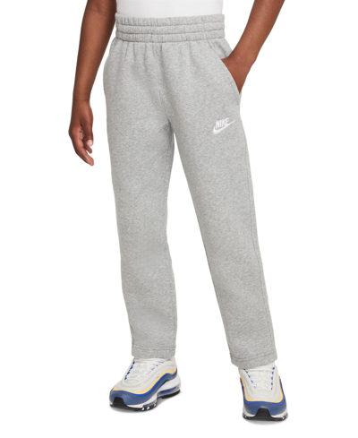 Nike Big Kids Sportswear Club Fleece Open-hem Pants In Dark Grey Heather