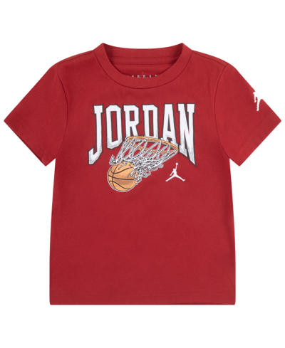 Jordan Kids' Big Boys Buckets Short Sleeve T Shirt In Gym Red