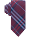 Tommy Hilfiger Men's Railroad Plaid Tie In Red