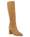 Anne Klein Brenice Knee High Boot In Dark Natural Microsuede