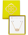 KENDRA SCOTT 14K GOLD-PLATED MOTHER-OF-PEARL PENDANT NECKLACE, 15" + 2" EXTENDER