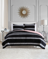 JUICY COUTURE FAUX FUR OMBRE STRIPE 3-PC. COMFORTER SET, FULL/QUEEN