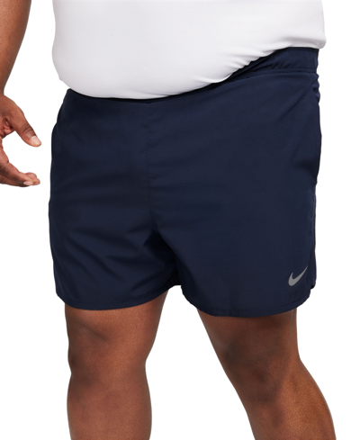 Nike Challenger Men's Dri-fit Brief-lined 5" Running Shorts In Obsidian