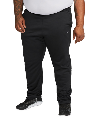 Nike Men's Relaxed-fit Therma-fit Open Hem Fitness Pants In Black,white
