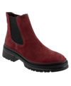 Bueno Darla Lug Chelsea Boot In Dark Red Nubuck
