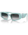 Tiffany & Co Tf4208u Steve Mcqueen Rectangle-frame Acetate Sunglasses In Tiffany Blue