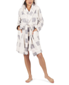 MEMOI WOMEN'S PLAID PLUSH ROBE