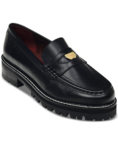 Radley London Women's Thistle Grove Chunky Penny Loafer Flats In Black