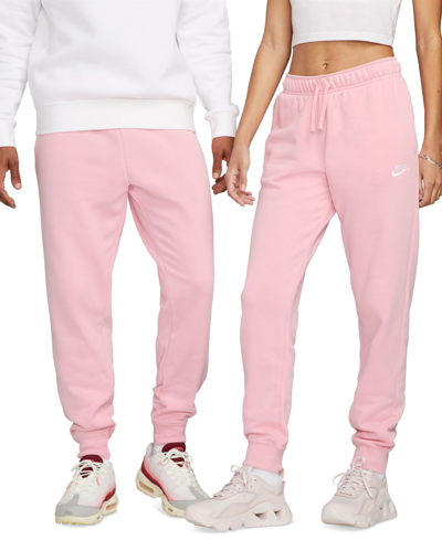 Nike Women's Sportswear Club Fleece Mid-rise Joggers In Medium Soft Pink