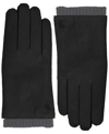 POLO RALPH LAUREN MEN'S LEATHER GLOVES WITH KNIT CUFFS