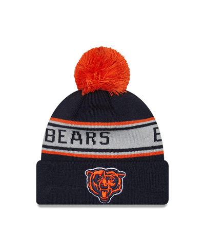 New Era Babies' Big Boys  Navy Chicago Bears Repeat Cuffed Knit Hat With Pom