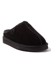 Dearfoams Fireside Greta Genuine Shearling Clog Slipper In Black