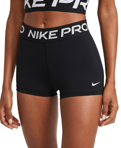 Nike Pro Women's 3" Shorts In Black,white