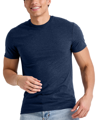 Alternative Apparel Men's Hanes Originals Tri-blend Short Sleeve T-shirt In Navy Tri-blend