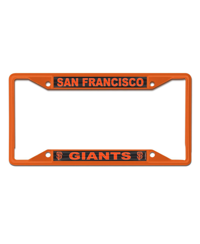 Wincraft San Francisco Giants Chrome Color License Plate Frame In Orange