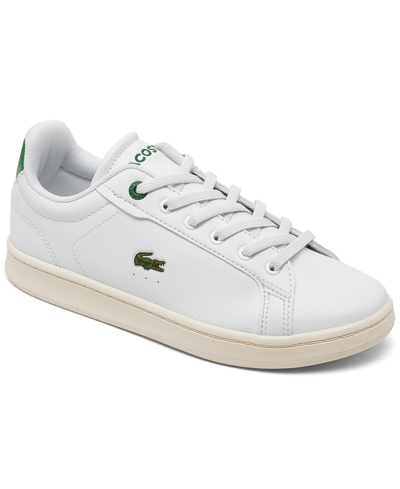Lacoste Big Kids Carnaby Casual Sneakers From Finish Line In White,green