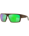 Native Men's Wells Xl Polarized Sunglasses, Mirror Xd9023 In Wood,matte Black