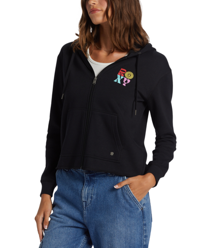 Roxy Juniors' Endless Sunshine Zip-up Hooded Sweatshirt In Anthracite