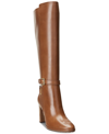Ralph Lauren Manchester Burnished Leather Tall Boot In Deep Saddle Tan