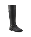 Earth Mira Womens Leather Tall Knee-high Boots In Black Leather