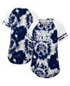 Colosseum Women's  Navy, White Notre Dame Fighting Irish Annie Oversized Tie-dye Raglan T-shirt In Navy,white