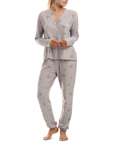 Splendid Women's 2-pc. Printed Jogger Pajamas Set In Distressed Star