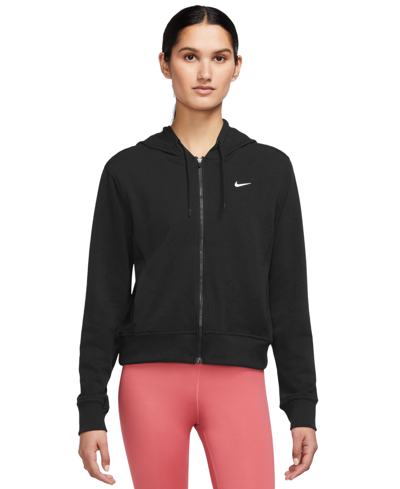 Nike Women's Dri-fit One French Terry Full-zip Hoodie In Black