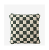 Sunday Citizen Checkerboard Decorative Pillow, 20" X 20" In Moss