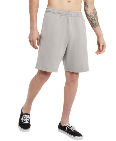 Alternative Apparel Men's Hanes Originals Garment Dyed 8" Sweat Shorts In Concrete Gray