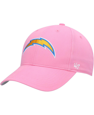 47 Brand Kids' Big Girls ' Pink Los Angeles Chargers Rose Mvp Adjustable Hat