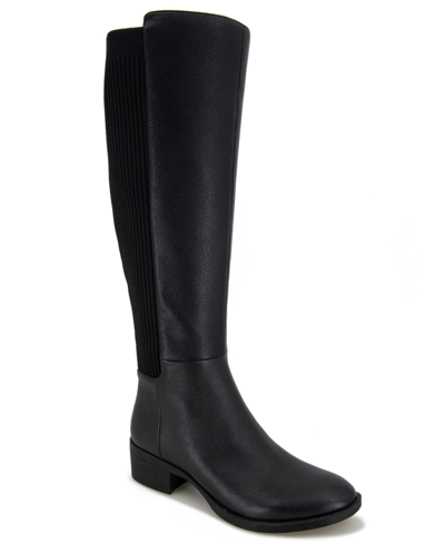 Kenneth Cole New York Levon Boot Womens Zipper Tall Riding Boots In Black