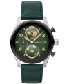 Montblanc Men's Summit 3 Green Leather Strap Smart Watch 42mm In Green
