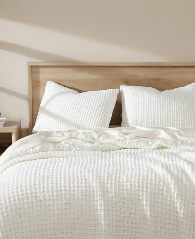 Sunday Citizen Snug Waffle Comforter, Full/queen In Off White