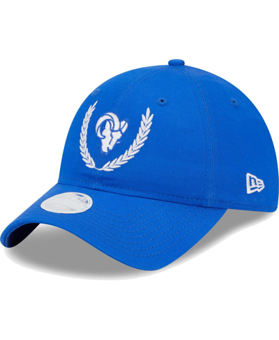 New Era Women's  Royal Los Angeles Rams Leaves 9twenty Adjustable Hat