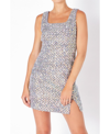 Endless Rose Women's Slit Detail Tweed Mini Dress In Grey Multi